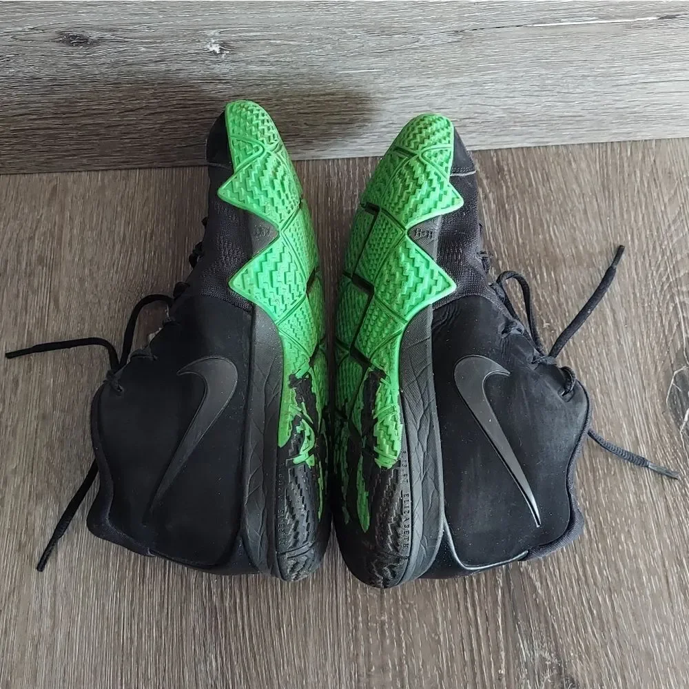Nike Kyrie 4 Black Halloween Green GS Size 6.5Y Sneakers AA2897-012